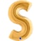 40" Foil Balloon Letter S Gold