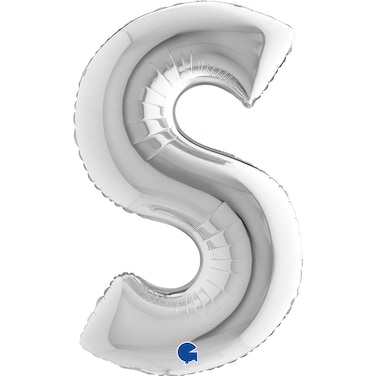 40" Foil Balloon Letter S Silver