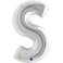 40" Foil Balloon Letter S Silver