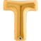 40" Foil Balloon Letter T Gold