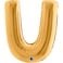40" Foil Balloon Letter U Gold