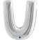 40" Foil Balloon Letter U Silver
