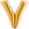 40" Foil Balloon Letter V Gold