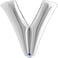 40" Foil Balloon Letter V Silver
