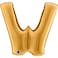 40" Foil Balloon Letter W Gold