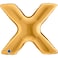 40" Foil Balloon Letter X Gold