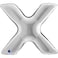 40" Foil Balloon Letter X Silver