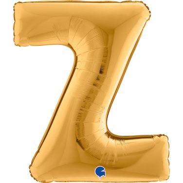 40" Foil Balloon Letter Z Gold