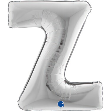40" Foil Balloon Letter Z Silver