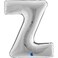 40" Foil Balloon Letter Z Silver
