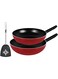 Prestige Twin Pack Set Wok &amp; Turner, Red