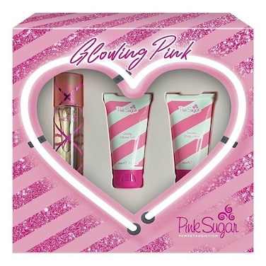 Aquolina Pink Sugar Glowing Pink Sweet Addiction (W) Set Edt 50ml + Bl 50ml + Sg 50ml