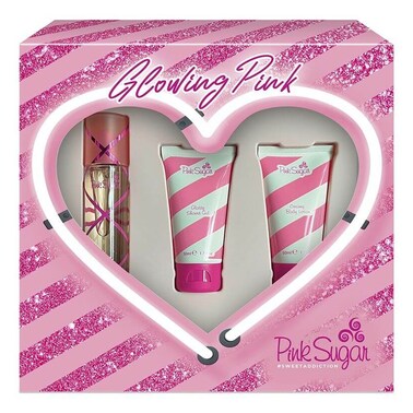 Aquolina Pink Sugar Glowing Pink Sweet Addiction (W) Set Edt 50ml + Bl 50ml + Sg 50ml
