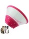 Small Dog Cone for Dogs After Surgery,Adjustable Cat Dog Cone Collar,Plastic Dog Recovery Collar, Polka Dot Cat E-Collars (Rose red, S)