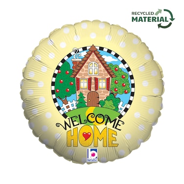 18" Foil Balloon Welcome Home Yellow