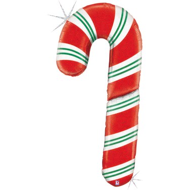 60" Foil Balloon Delivery Candy Cane