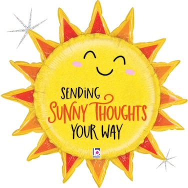 24" Foil Balloon Sunny Thoughts Sun