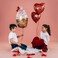 22" Valentine Golden Cupcake Foil Balloon