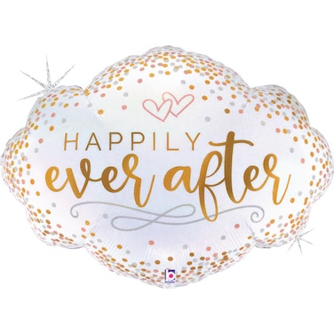 30" Foil Balloon Happily Ever After Confetti