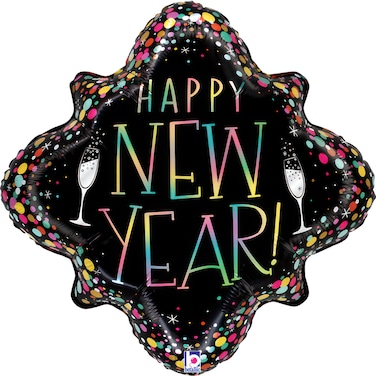 24" New Year Party Confetti Frame