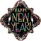 24" New Year Party Confetti Frame