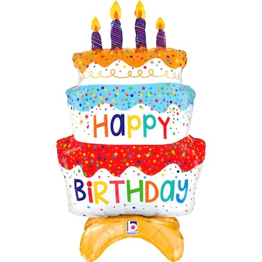 29" Foil Balloon Standup Birthday Cake