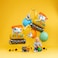 31" Foil Balloon Birthday Construction Excavator