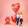58" Foil Balloon Delivery Valentine Happy Hearts