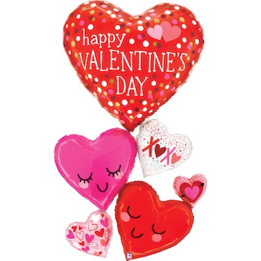 58" Foil Balloon Delivery Valentine Happy Hearts