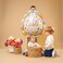 30" Foil Balloon Ruffled Floral Easter Egg