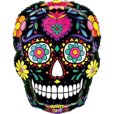 22" Mighty Black Sugar Skull