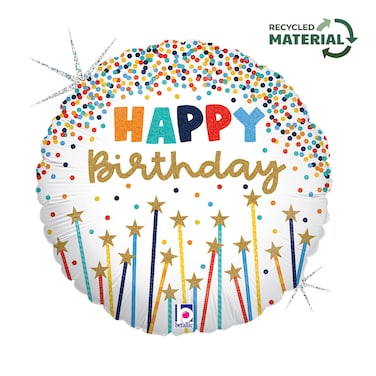 18" Foil Balloon Birthday Star Candles
