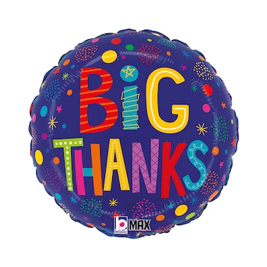 18" Foil Balloon Big Thanks Blue