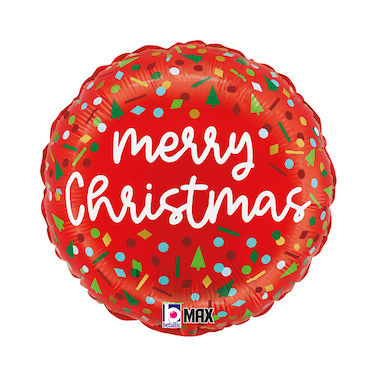 18" Foil Balloon Christmas Confetti