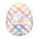 18" Foil Balloon Easter Egg Plaid