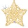 21" Foil Balloon Filigree Gold Star