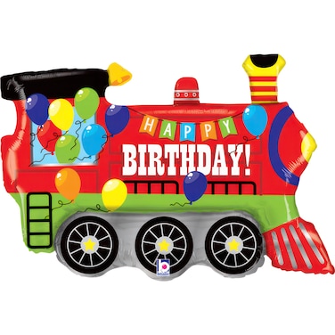 33" Foil Balloon Birthday Party Train