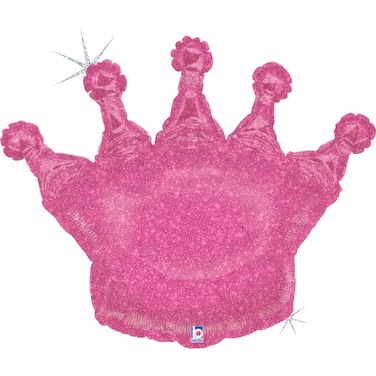 30" Foil Balloon Glittering Crown - Pink