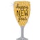 31" New Year Champagne Glass