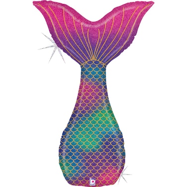 42" Foil Balloon Glitter Mermaid Tail