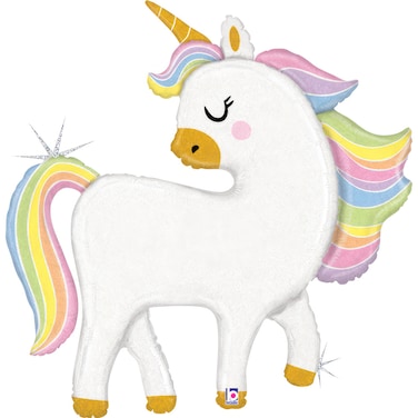 37" Foil Balloon Glitter Pastel Unicorn