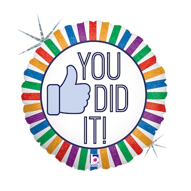 18" Foil Balloon You Did It!