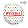 18" Foil Balloon Welcome Dots