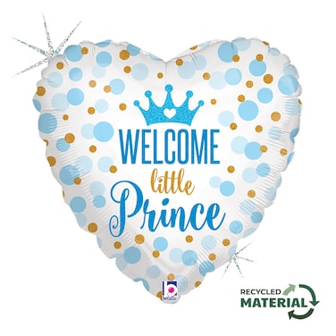 18" Foil Balloon Glitter Baby Prince