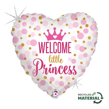 18" Foil Balloon Glitter Baby Princess