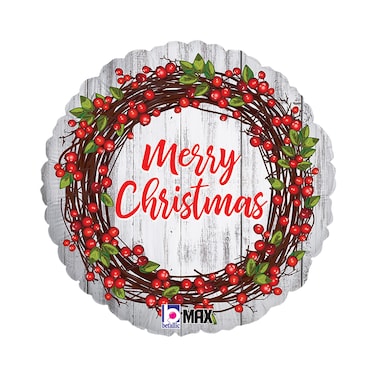 18" Foil Balloon Rustic Christmas