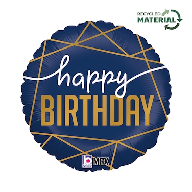 18" Foil Balloon Navy Birthday