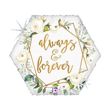 18" Foil Balloon Geo Always &amp; Forever
