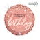 18" Foil Balloon Rose Gold Confetti B-Day