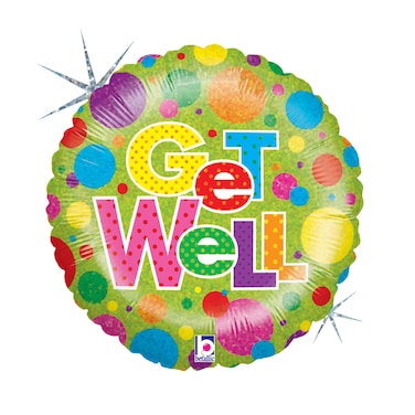 18" Foil Balloon Lots A Dots Get Well